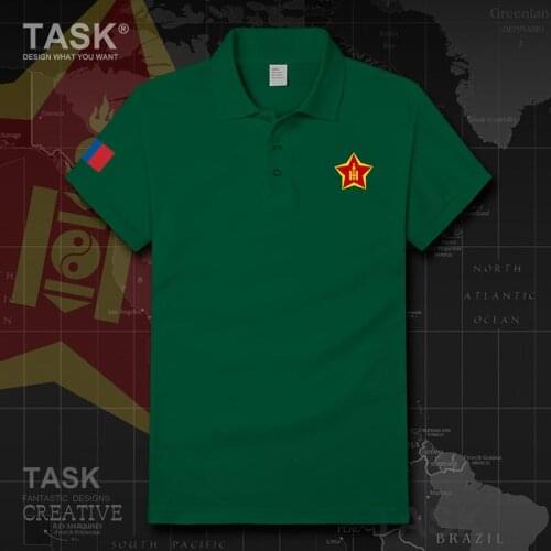 Army Mongolia MNG Mongol Mongolian clothes country Tactical Military style polo shirts mens casual comfort lapel jerseys summer