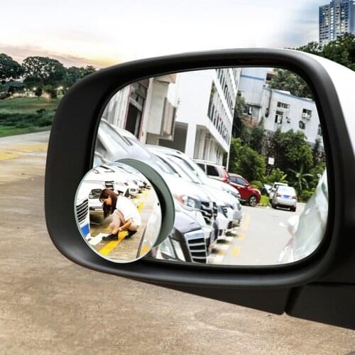 Car 360 Degree Blind Spot Mirror Wide Angle Round Convex Mirror Blindspot Rearview Parking Mirror for Mini Cooper car styling
