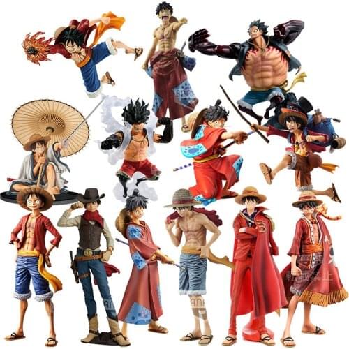 Bandai One Piece Anime Character Zoro PVC Statue Luffy Sanji Action Figure Three Thousand World Model Child Birthday Gift Toy