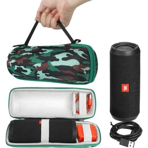 Travel Case Box Pouch Protect Cover Bluetooth Speaker Bag For JBL Flip 4 Wireless Bluetooth Speaker. Fits USB Cable & Charger