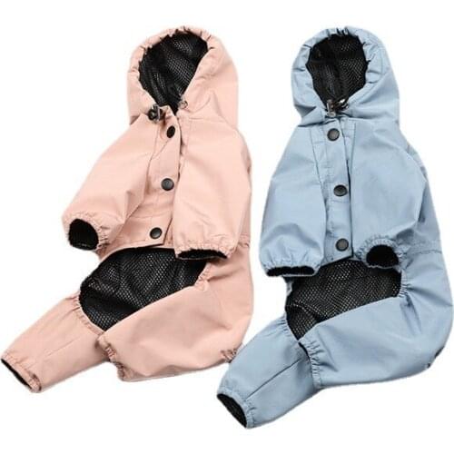 Pet Dog Raincoat Jumpsuit Waterproof Puppy Hoodies Coat Bichon Shiba Inu and Other Small and Medium-sized Dog Waterproof Clothes