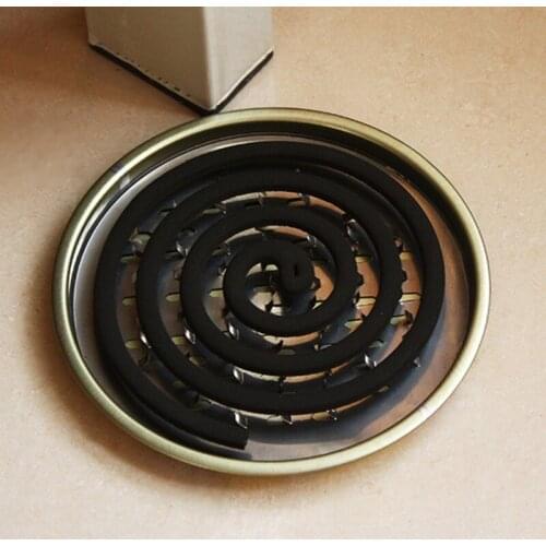 E56C Mosquitoes Coil Holder Tray Frame Safe Stainless Steel Round Rack Plate for Spirals Incense Insect Repellent