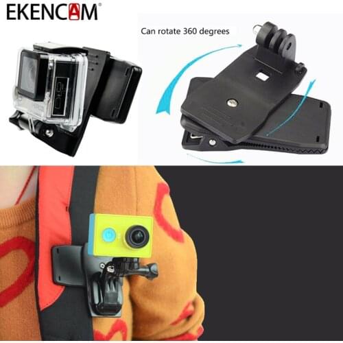 EKENCAM 360 degree rotation Quick Attach bag holder Clip for GoPro Max YI 4k Gopro hero 9 8 7 6 5 4 sjcam SJ4000 Insta360 Camera