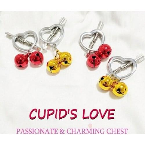 Erotic Accessories Love Cupid Nipple Clamps Sex Toy for Women Stainless Steel Breast Stimulator Nipple Ring Shield Body Piercing