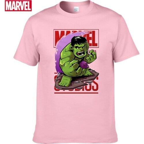 Marvel The Avengers Hulk T-shirt Comfortable 100% cotton Fashion clothes for teens Summer Tops Man short sleeve T-shirt #159