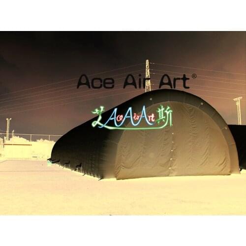 Giant portable Black movie house inflatable tunnel projection tent entrance way balloon on sale