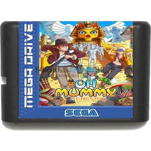 OH Mummy Game Game Cartridge Newest 16 bit Game Card For Sega Mega Drive / Genesis System
