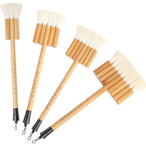 Quality Wool Watercolor Brush Shading Brush Wide Bamboo Row Brush Shading Board Brush Background Brush Artist Painting Tool