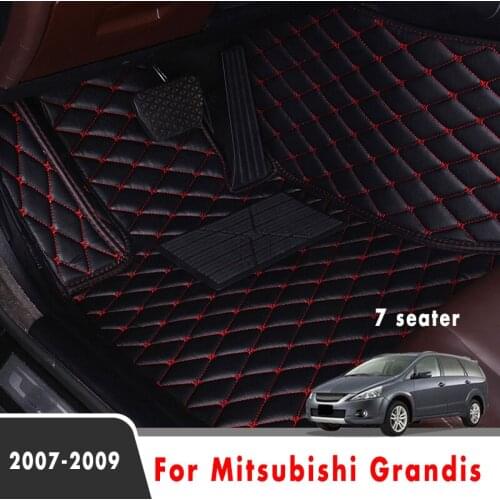 Carpets Car Floor Mats For Mitsubishi Grandis 2009 2008 2007 (7 Seater) Auto Interior Accessories Leather Rugs Styling Protect