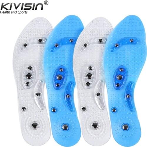 Magnet Therapy Insoles Soles Feet Acupuncture Points Stimulation Promote Blood Circulation Insoles Breathable Shock Absorption