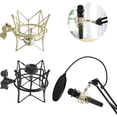 Metal Mount Spider Suspension Shockproof Shock Mount Microphone Spider Suspension Shockproof Mic Holder Clip Bracket