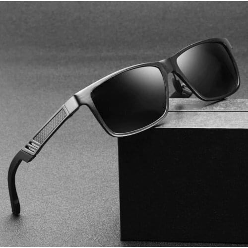 2020 Trending Styles Aluminium Magnesium Glass Square Men Sunglasses Polarized Sun glasses for Men Sport Eyewear Oculos de sol