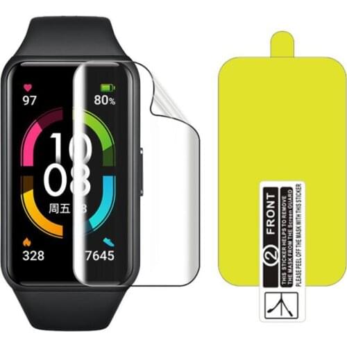 5pcs Soft TPU Clear Protective Film For Huawei Honor Band 6 Smart Wristband Screen Protector Cover Band6 Smartband Protection