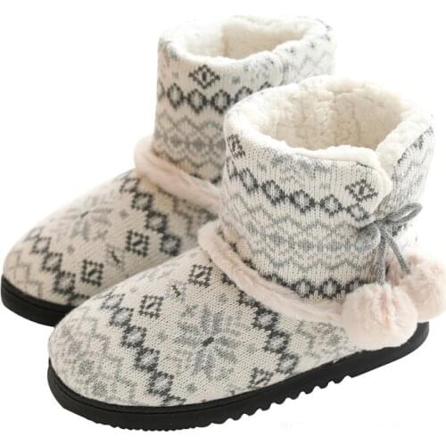 Winter Fur Home Slippers Women Warm Cotton Flat Platform Indoor Floor Shoes For Female Womens Girls Weave Plush Cozy Slippers