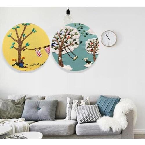 15x15cm Flower Shop Plant Series European embroidery kit simple three-dimensional embroidery Ribbon kit embroidery needlework