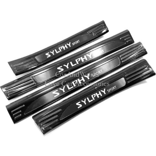 For 2019 2020 Nissan Sylphy Stainless Steel Door Sill Guard Cover Scuff Plate Welcome Pedal Trims Decoration Car Accessories