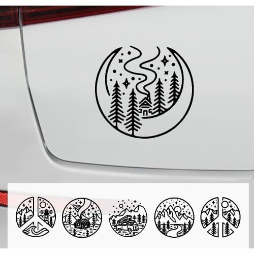 Mountain Adventurer World Peace Car Sticker Fun Creative Car Window Side Door Motorcycle Decoration Vinyl Decal Car Accessories