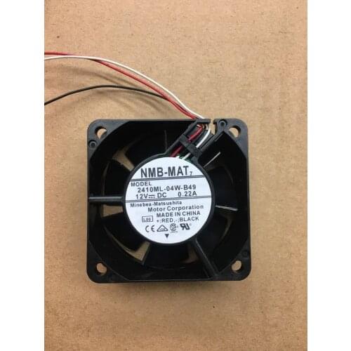 NEW NMB-MAT Minebea 2410ML-04W-B49 6025 6CM 12V 0.22A 3PIN Double Ball bearing cooling fan