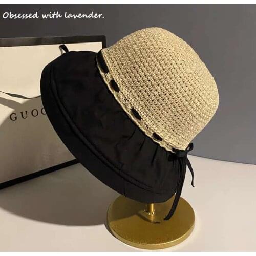 Obsessed with lavender.Womens Spring and Summer Fisherman Hat Joker Korean Japanese breathable Sun Hat Sun Hat UV protection