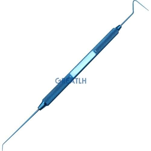 Ophthalmic Flap Lifter Hooks Double Head Titanium Veterinary Ophthalmic Eye Tool