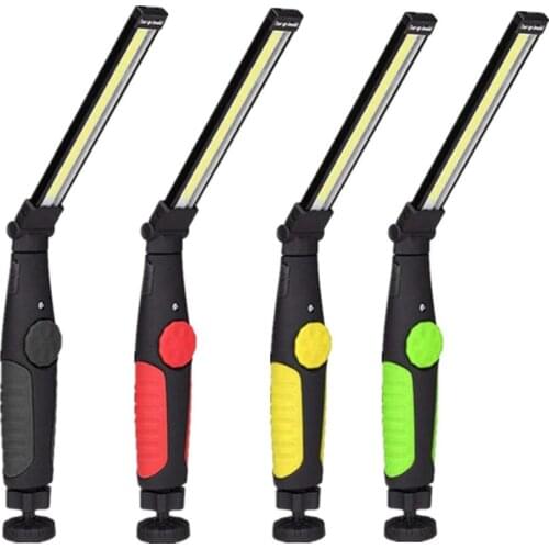 Portable COB LED Flashlight Torch USB Rechargeable Work Light Foldable Magnetic Rotated Outdoor Camping Light Spotlight