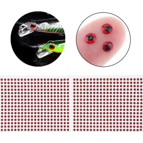 672pcs/lot Rubber 3D Stick 4mm Red Fishing Eyes Fly Tying Simulation Eyes Fishing Lure DIY for Lure Making