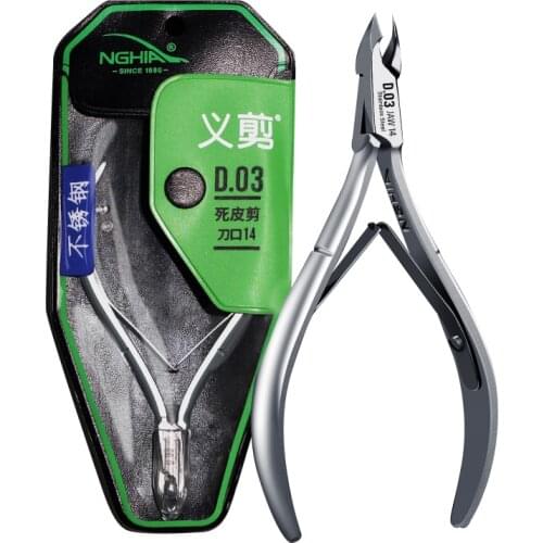 Nail Cuticle Nipper Trimmer cutter Nghia Stainless Jaw14 Steel Nail Clipper Scissor D03/D07