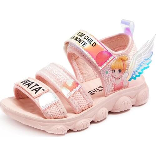 2021 Cool Summer Children Slippers Kid Girls Cute Beach Sandals Slippers Flip Flops Shoes Flower Flats Platform Heels Shoes