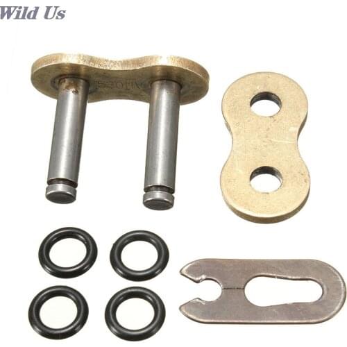Connecting Master Links with O-ring Motor Chain Connector Joint Clip Lock Gold for ATV Motorbike Dirt Bike 530H Heavy Duty Chain