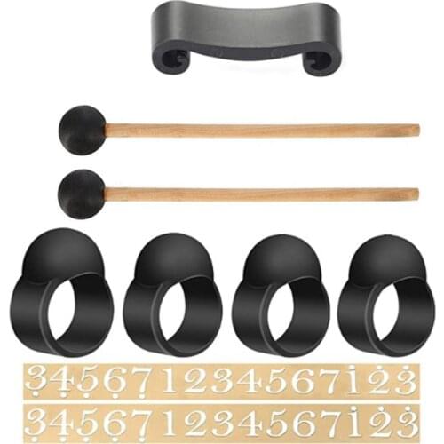 Steel Tongue Drum Playing Accessory Steel Tongue Drum Mallet and Mallet Holder Finger Cot for Percussion Instruments Accessories