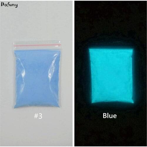 Luminous glow powder super bright #3 BLUE fluorescent powder DIY luminous paint materials pigment Noctilucent powder