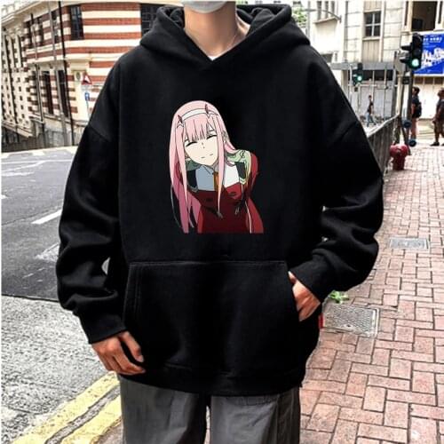 DARLING in the FRANXX Anime Zero Two Printed Hoodies Sweatshirt Kawaii Costume Harajuku Pullover For Men/Women Oversized Hoodies
