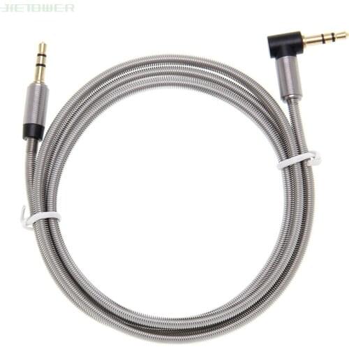 Heavy metal Jack 3.5mm Connector Audio Cable Sound Box Cable Bend-to-Straight Head good quality Connecting Line 1000pcs/lot