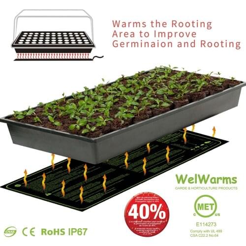 AU/EU/US/UK Plug Waterproof Seedlings Heating Mat 50x25CM Plant Seedes Germination Propagation Clone Starter Pad Garden Supplies