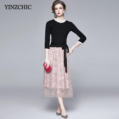 Модные вязаные платья YINZCHIC China At AliExpress