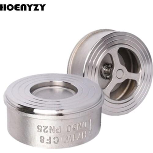 1/2" 3/4" 1" 2" Stainless Steel 304 Unidirectional Wafer Check Valve H71W-16P DN15/DN20/DN25/DN32/DN40/DN50 Lift Type