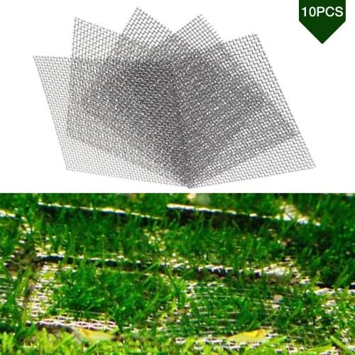 10PCS Stainless Steel Mesh PadAquarium Moss Mesh Pad Fish Tank Moss Plants Mesh Holder Aquarium Mesh Kit Plants Moss Net