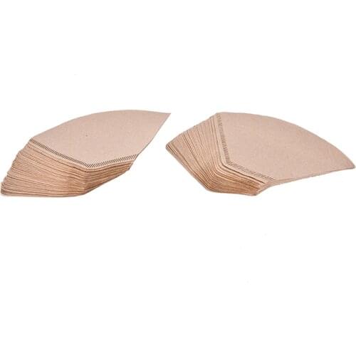 100Pcs/Bag Wooden Original Hand Drip Paper Coffee Filter Espresso Coffee Filters Tea& Coffee tools