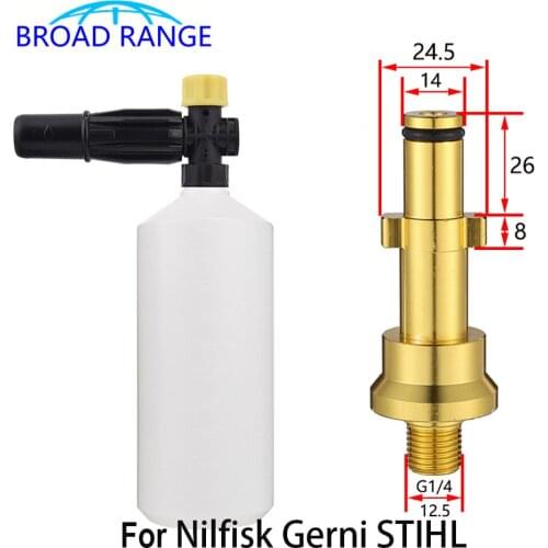 1000ml Snow Foam Lance High Pressure Washer Soap Foam Gun for Greenworks G10-G70 Gerni Nilfisk Stihl Draper Car Washer