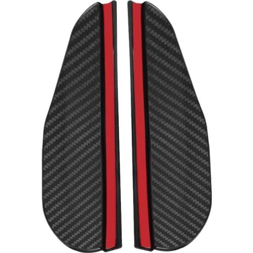 2Pcs Car Side Rear View Mirror Rain Eyebrow Visor Carbon Fiber Look Sun Shade Snow Guard Weather Shield Cover Auto Accessories