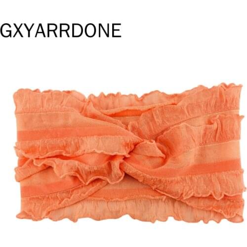 2021 Lace Flower Bow Knot Baby Hair Band Elastic Newborn Toddler Kids Cross Twist Bowknot Headwraps Hair Accessories Photo Props