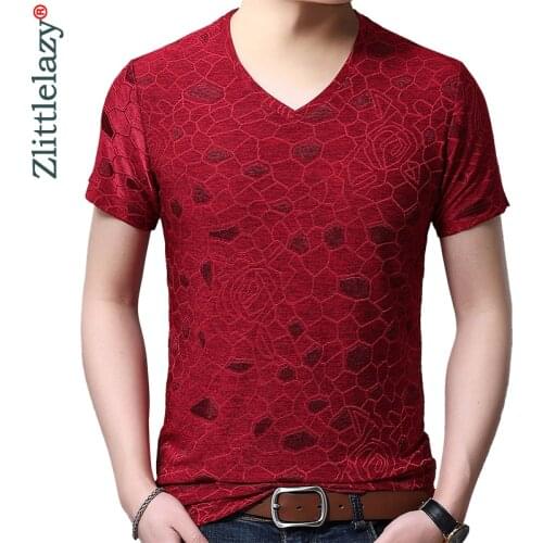 2020 New Casual Short Sleeve T Shirt Men Tshirt Summer Mens Clothing Argyle T-shirt Streetwear Fashion Tee Shirts Tshirts 4143