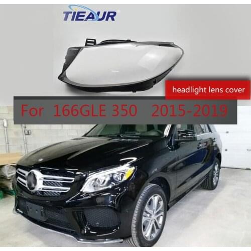 4Doors Headlight transparent lens cover for W166 GLE GLE300 GLE350 GLE400 GLE450 GLE500 Headlamp clear shell 15-19 Replacement