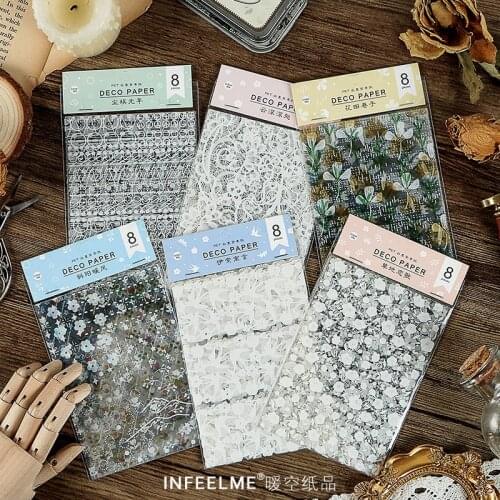 8 pcs/pack Sunshine Breeze Series PET Decorative Stationery Stickers Scrapbooking DIY Diary Album Stick Lable
