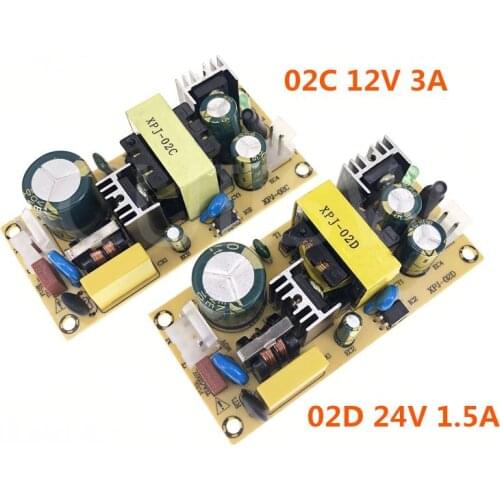 AC-DC 12V3A 24V1.5A 36W Switching Power Supply Module Bare Circuit 220V to 12V 24V Board for Replace/Repair