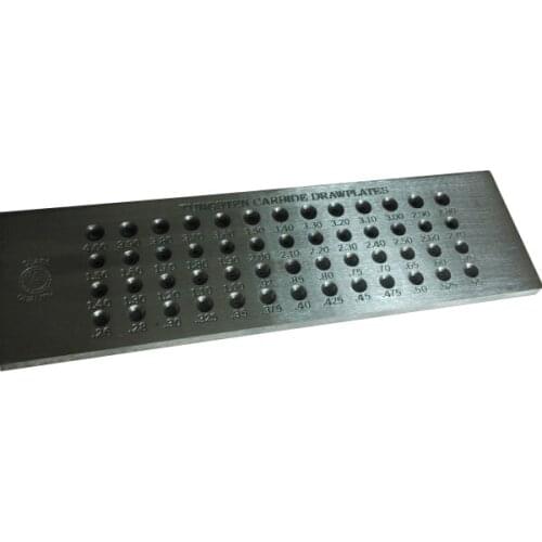 Free Shipping 20 Holes 7.10-9.00mm Hole Size Tungsten Carbide Drawplates for Jewelry Making Tools Half Round Shape Draw Plate