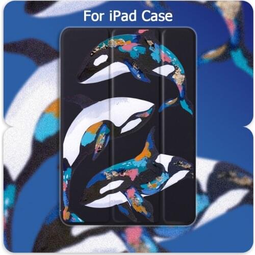 Cute Whale iPad Funda For iPad Mini 5 Funda Soft Silicone Back Cases Protective Covers iPad 7th Generation Case Pro 11 2020 Case