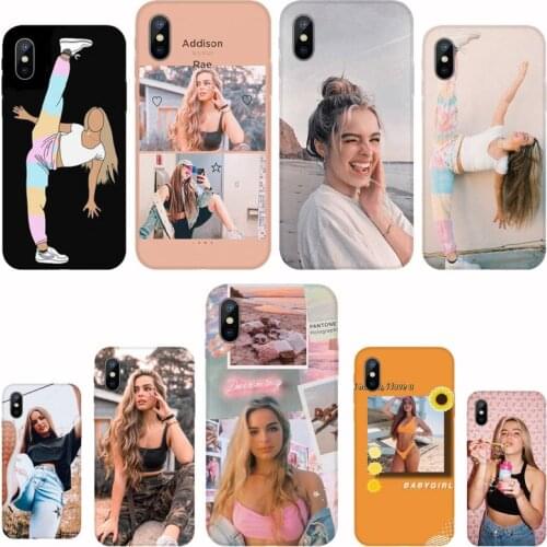 American IC girl Addison Rae Coque Shell Phone Case For iphone 4 4s 5 5s 5c se 6 6s 7 8 plus x xs xr 11 pro max