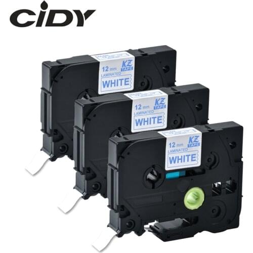 Cidy 3pcs blue on white 12mm laminated tape compatible tze233 tz 233 tz233 tze 233 for brother printers made in china