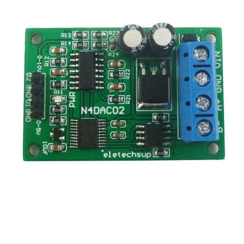 DC 12V 2CH DAC Module 0-5V 0-10V PWM to Voltage Analog Converter RS485 Modbus RTU Board